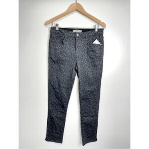 Wit & Wisdom Pants Womens Animal Print Straight Leg Gray/Black Size 4 NWT